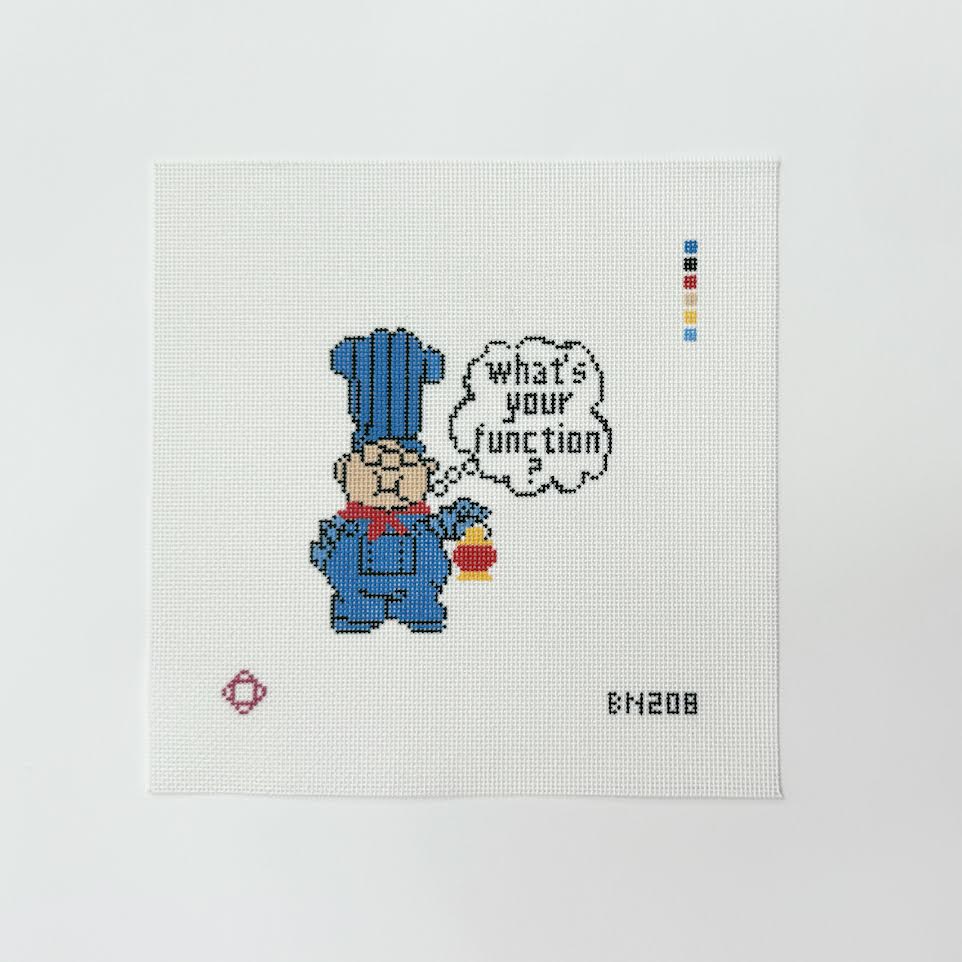 Conjunction Junction Needlepoint Ornament Canvas