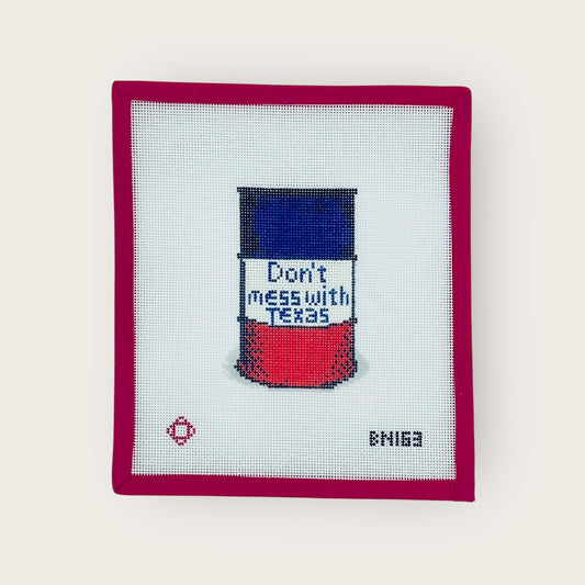 "Don’t Mess With Texas" Needlepoint Ornament Canvas