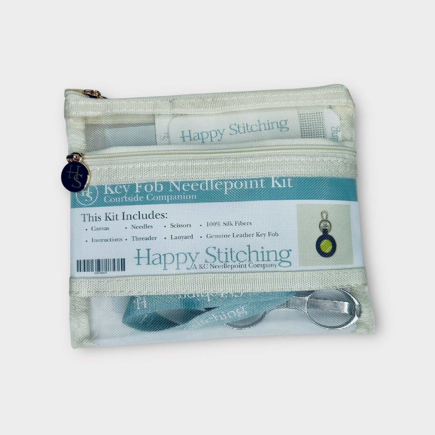 Courtside Companion Needlepoint Canvas SELF FINISHING KIT (by Happy Stitching)