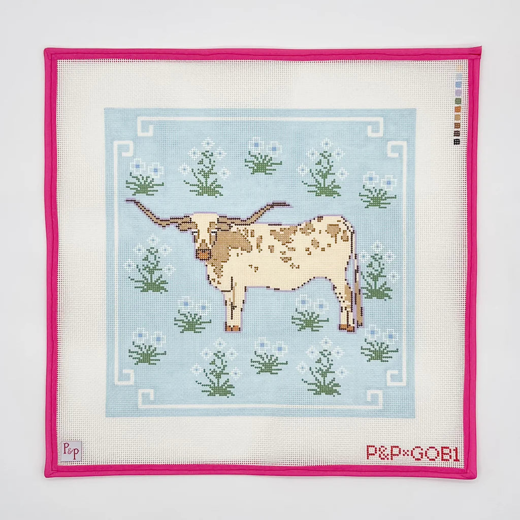 Penny & Penny and Company Longhorn Block Print