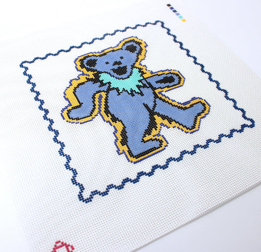 Dancing Bear Tray Insert Needlepoint Canvas