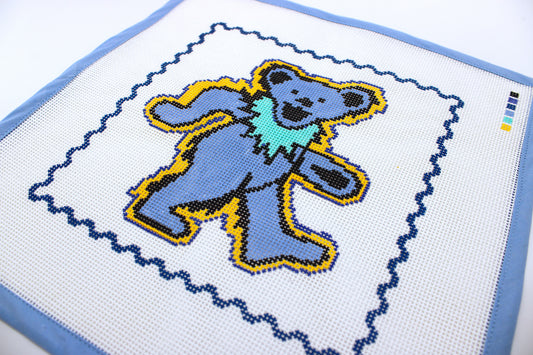 Dancing Bear Tray Insert Needlepoint Canvas