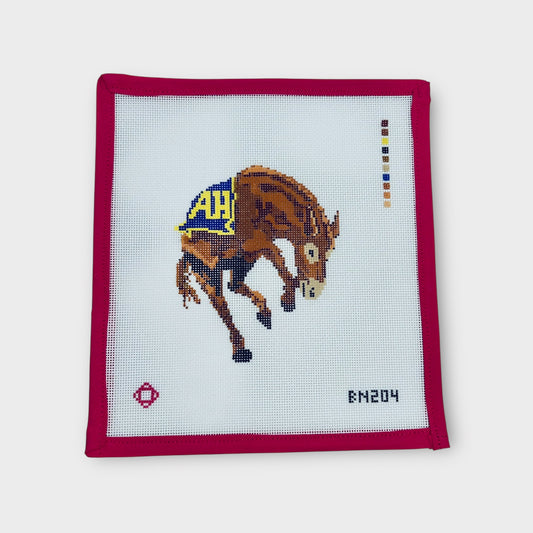 Alamo Heights Mule Needlepoint Ornament Canvas