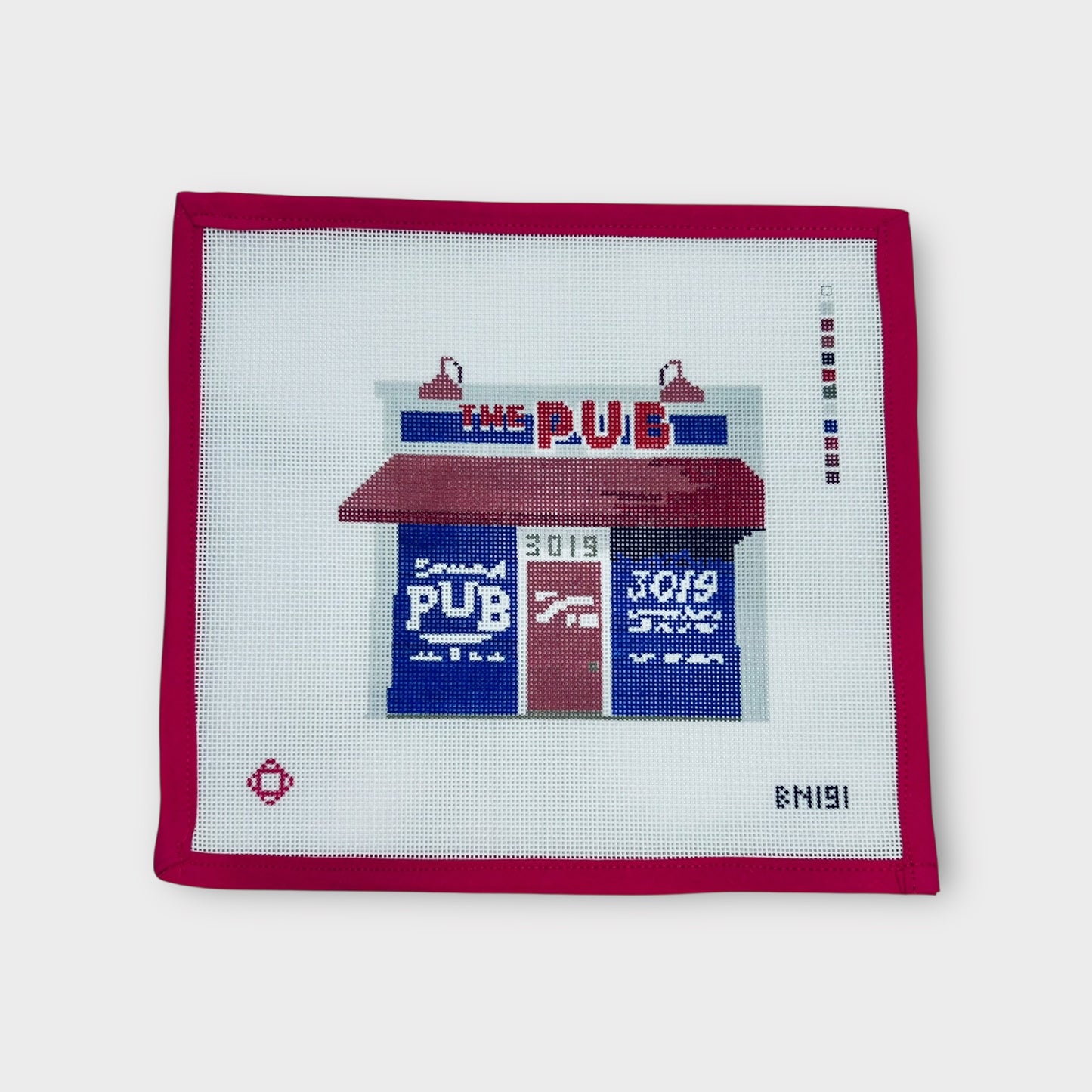 The University Pub Needlepoint Ornament Canvas