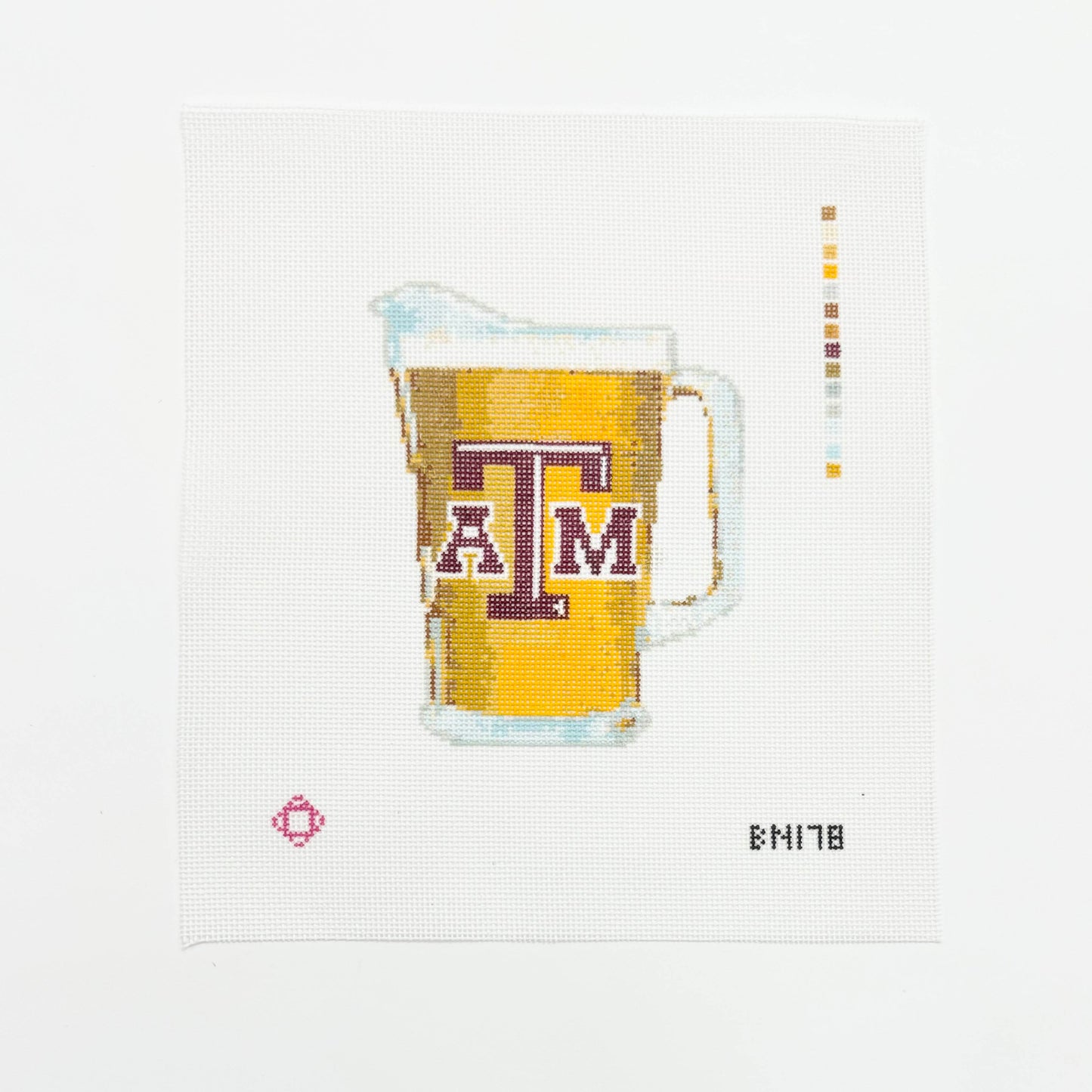 Texas A & M Ring Dunk Needlepoint Ornament Canvas