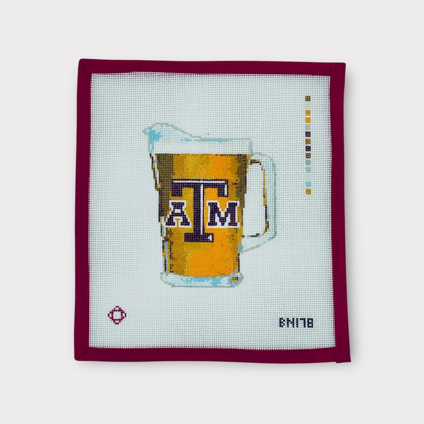 Texas A & M Ring Dunk Needlepoint Ornament Canvas