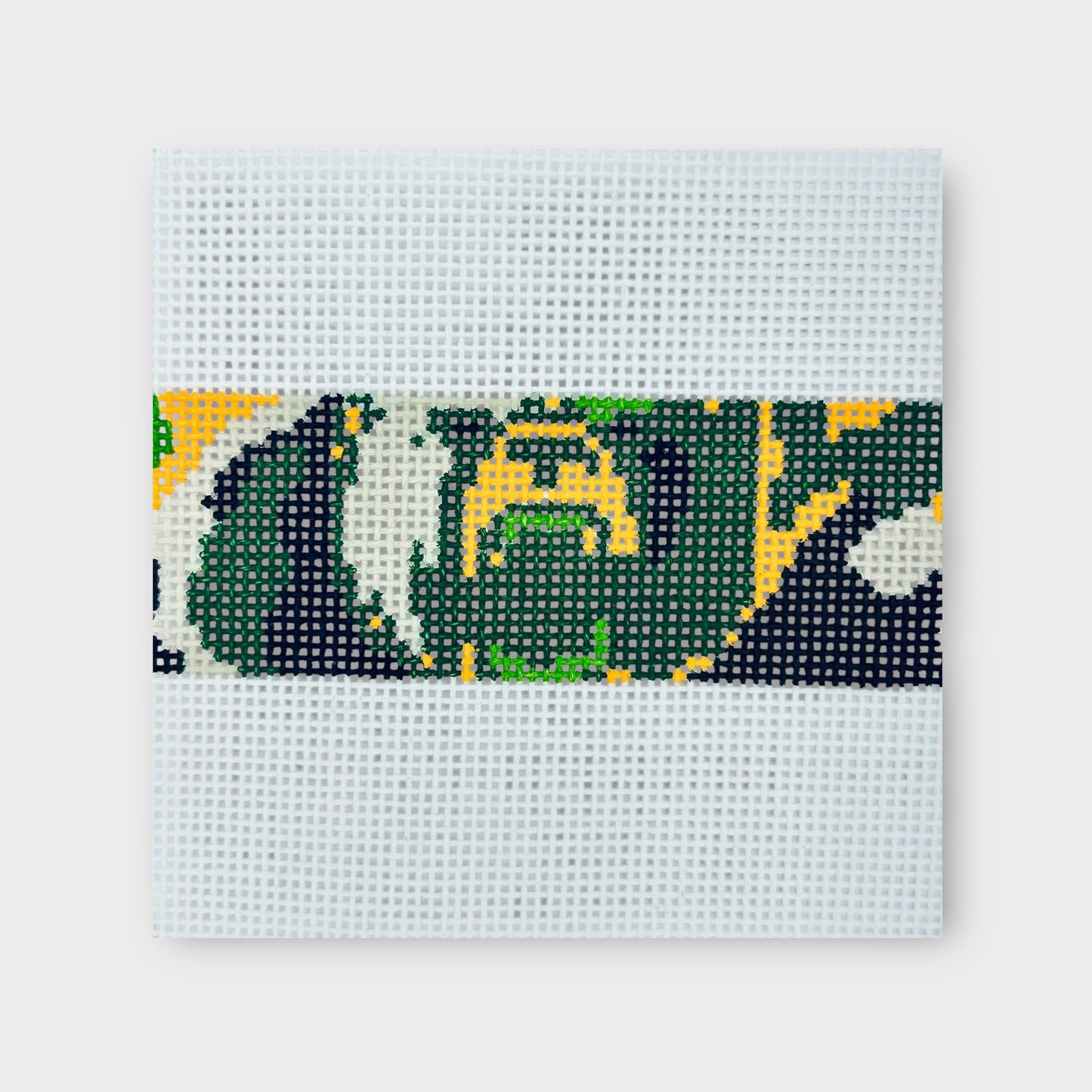 Baylor University Bear Camo Needlepoint Belt Canvas