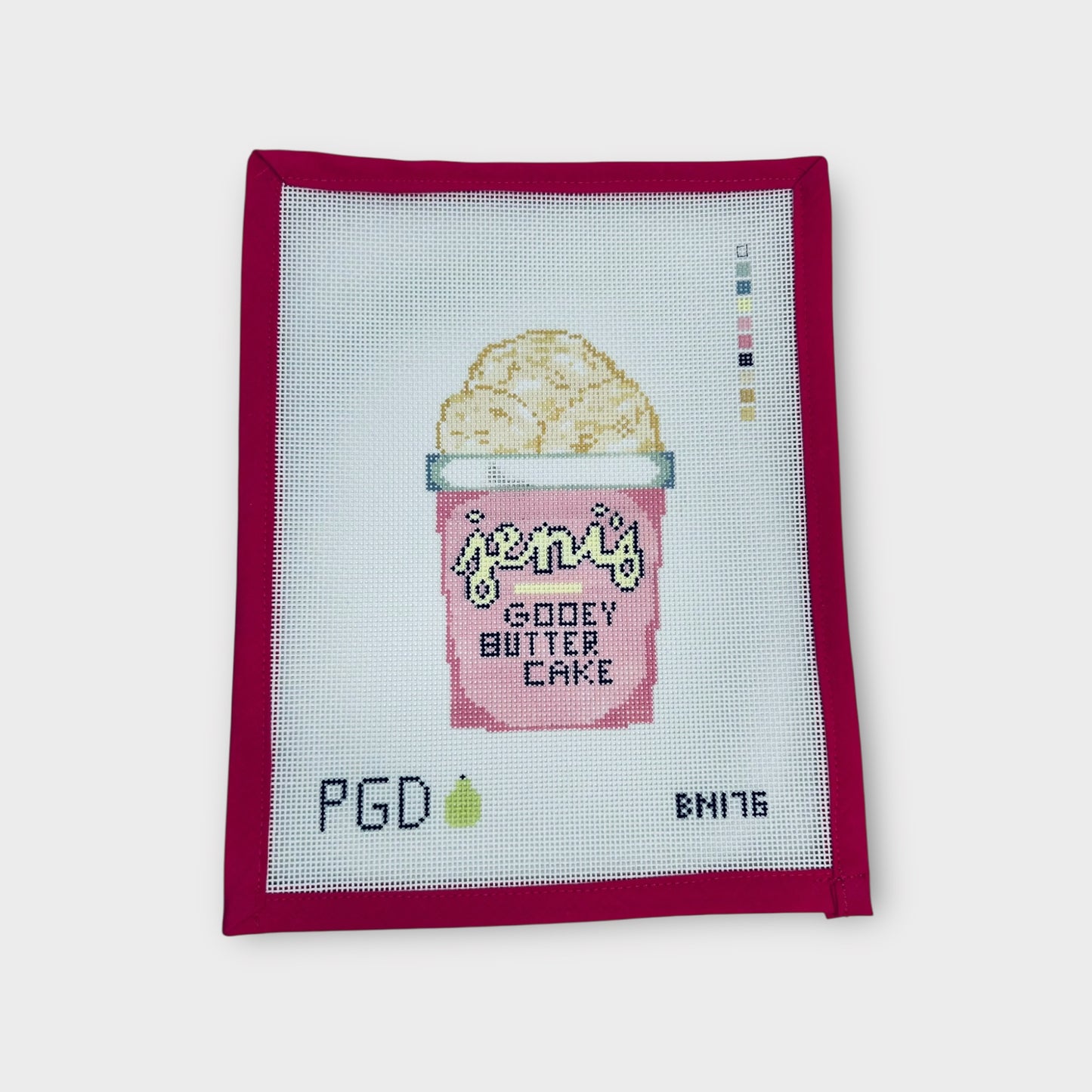 Jeni's Gooey Butter cake Needlepoint Ornament Canvas