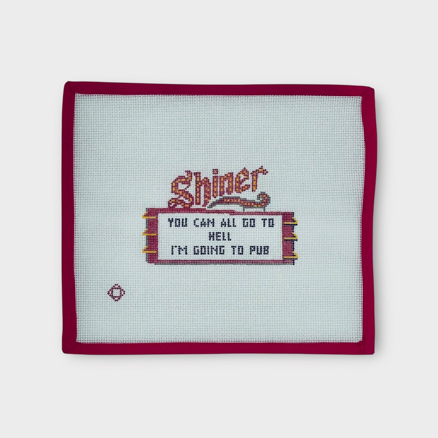 The University Pub Sign Needlepoint Order Canvas