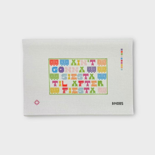 Ain't Gonna Siesta Til After Fiesta Needlepoint Clutch Insert Canvas