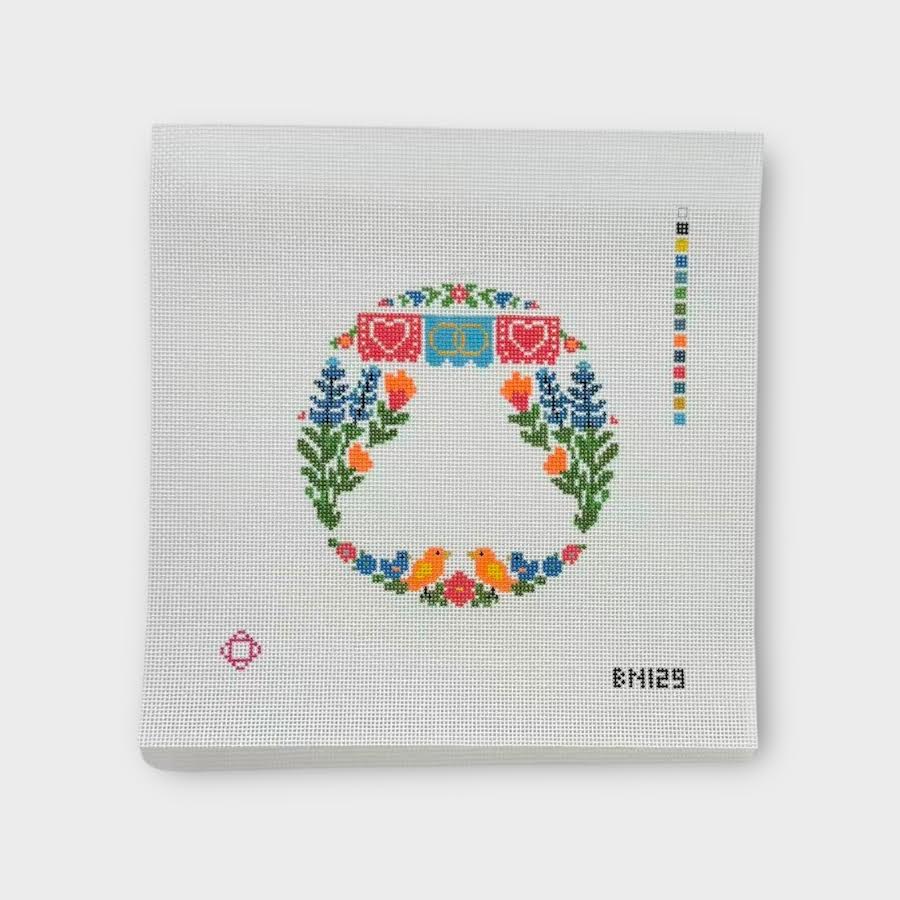 Wedding Papel Picado Needlepoint Ornament Canvas