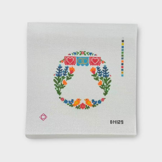 Wedding Papel Picado Needlepoint Ornament Canvas