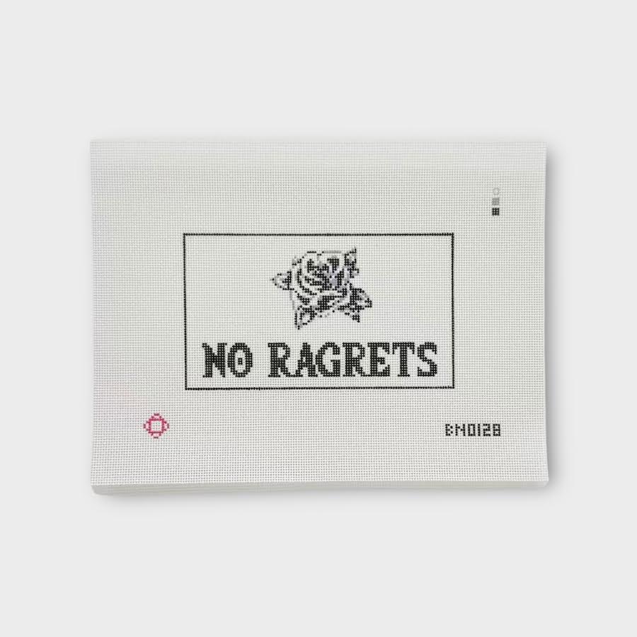 No Ragrets Needlepoint Clutch Insert Canvas