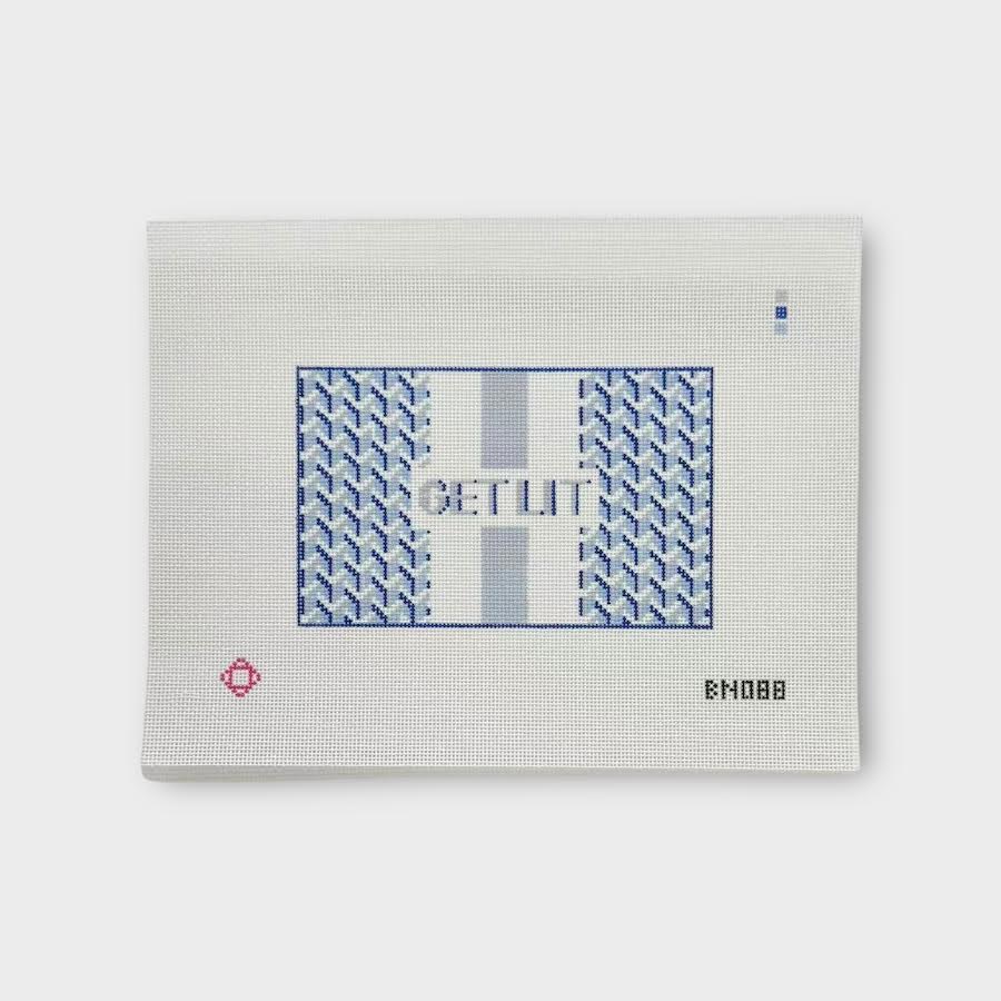 Get Lit Needlepoint Clutch Insert Canvas