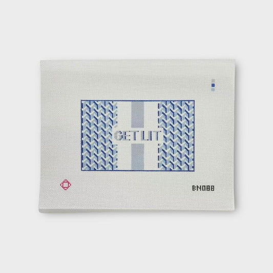 Get Lit Needlepoint Clutch Insert Canvas