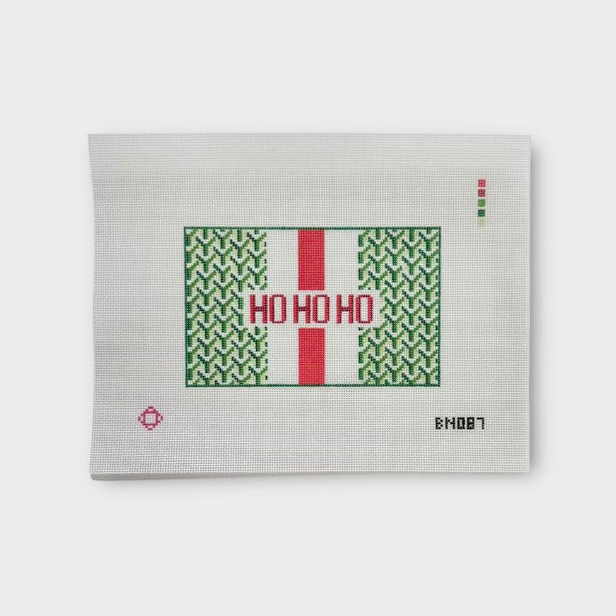 Ho Ho Ho Needlepoint Clutch Insert Canvas