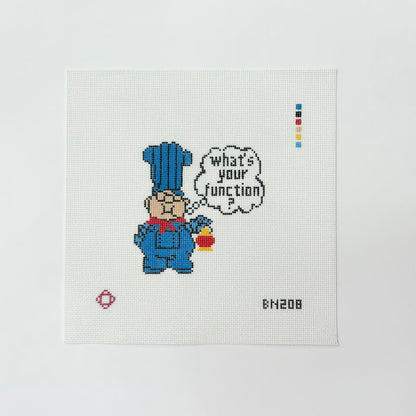 Conjunction Junction Needlepoint Ornament Canvas