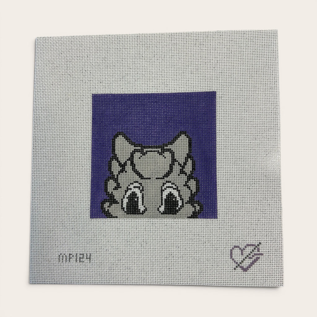 Super Frog Peeper Needlepoint Canvas and Stitch Guide