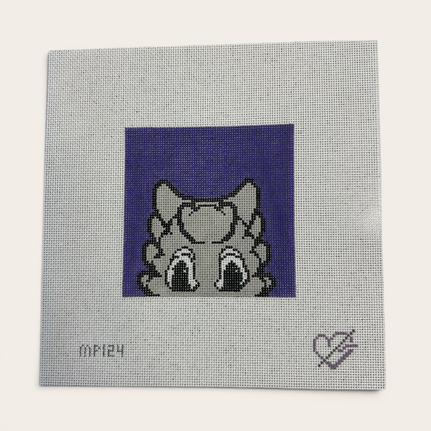 Super Frog Peeper Needlepoint Canvas and Stitch Guide