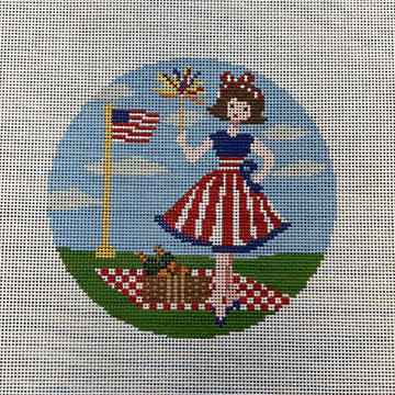 Betty Loves Independence Day with STITCH GUIDE (Gingham Stitchery)