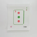 3 Peppermint Dot Mah Jong Tile Ornament Needlepoint Canvas