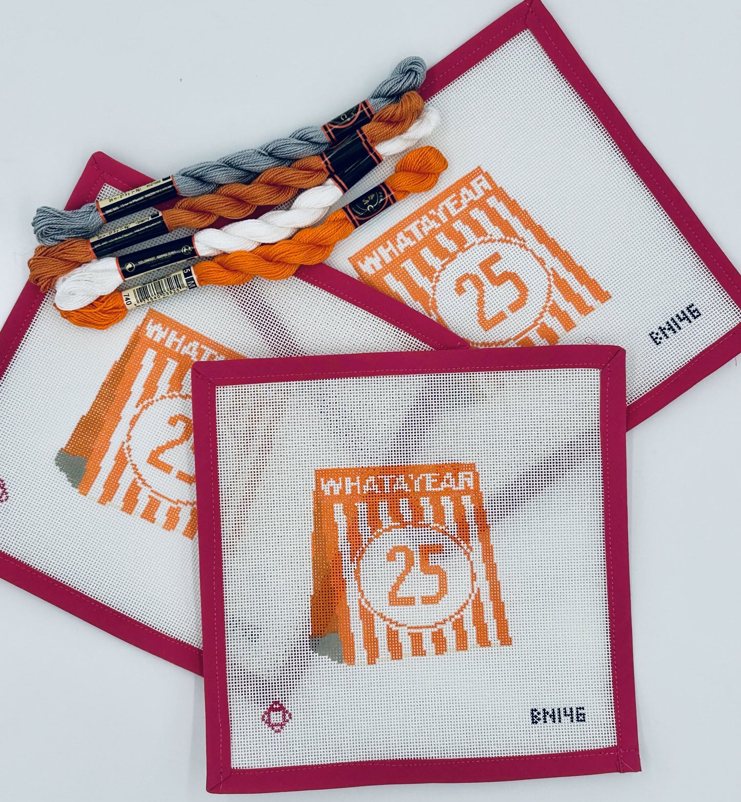 2025 WHATAYEAR Table Tent Needlepoint Ornament Canvas