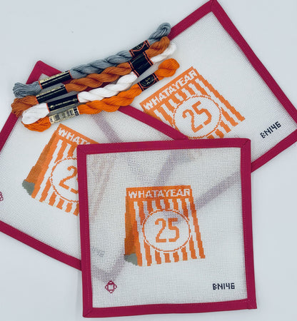 2025 WHATAYEAR Table Tent Needlepoint Ornament Canvas