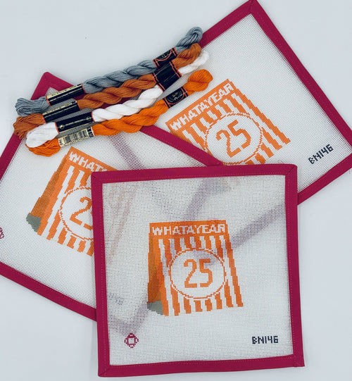 2025 WHATAYEAR Table Tent Needlepoint Ornament Canvas
