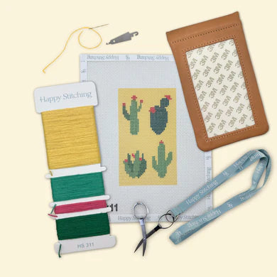 Looking Sharp Needlepoint Glasses Case SELF FINISHING KIT (by Happy Stitching)