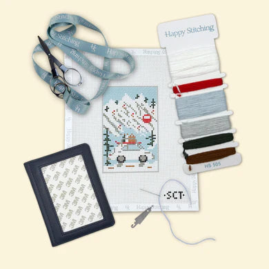Peak Season Needlepoint Passport Cover SELF FINISHING KIT (by Happy Stitching)