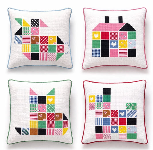 Patchwork Dog Needlepoint Canvas