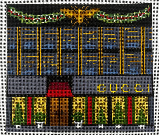 Gucci Storefront Needlepoint Canvas (Gingham Stitchery)