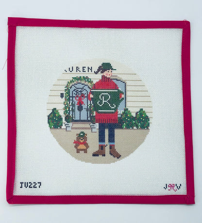 Ralph's Holiday Large Round Needlepoint Canvas
