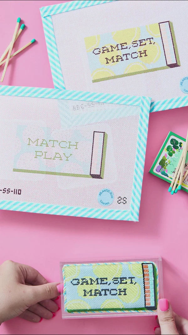 Game, Set, Match Matchbook Needlepoint Ornament Canvas