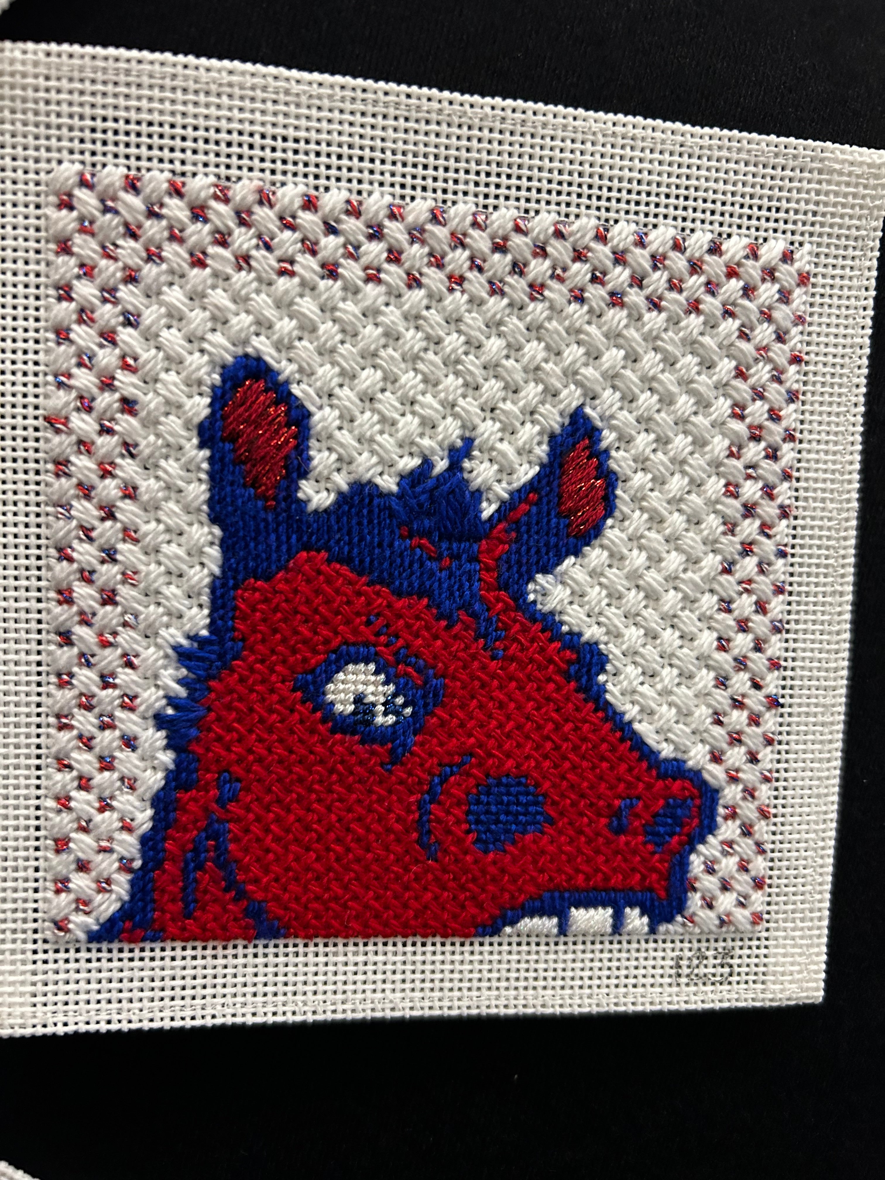 Petunia Peeper Needlepoint Canvas and Stitch Guide