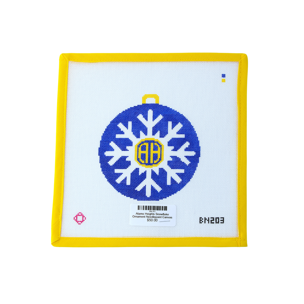 Alamo Heights Snowflake Ornament Needlepoint Canvas