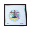 Ash Wednesday Round Needlepoint Ornament Canvas