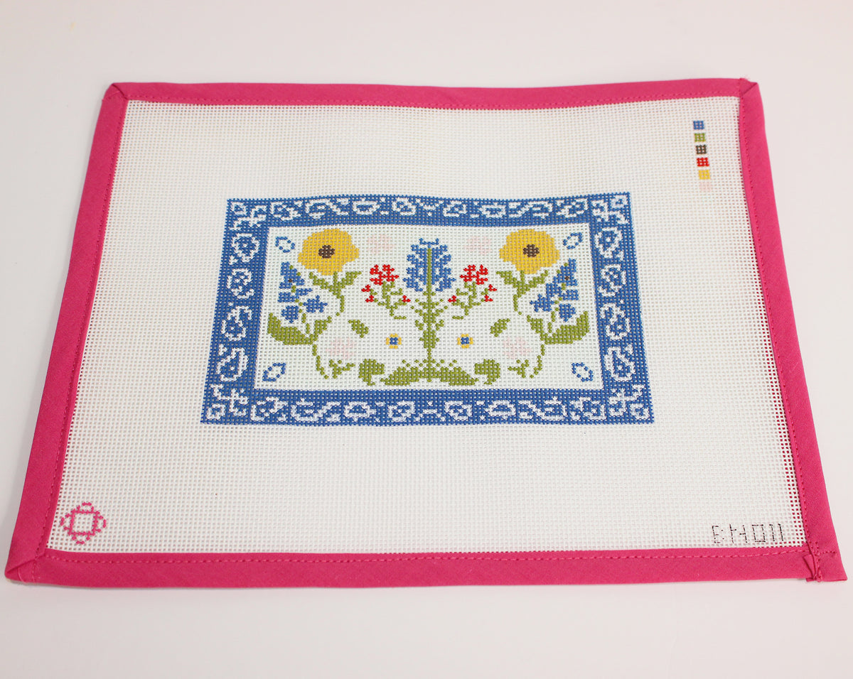 Wildflower Clutch Insert Needlepoint Canvas
