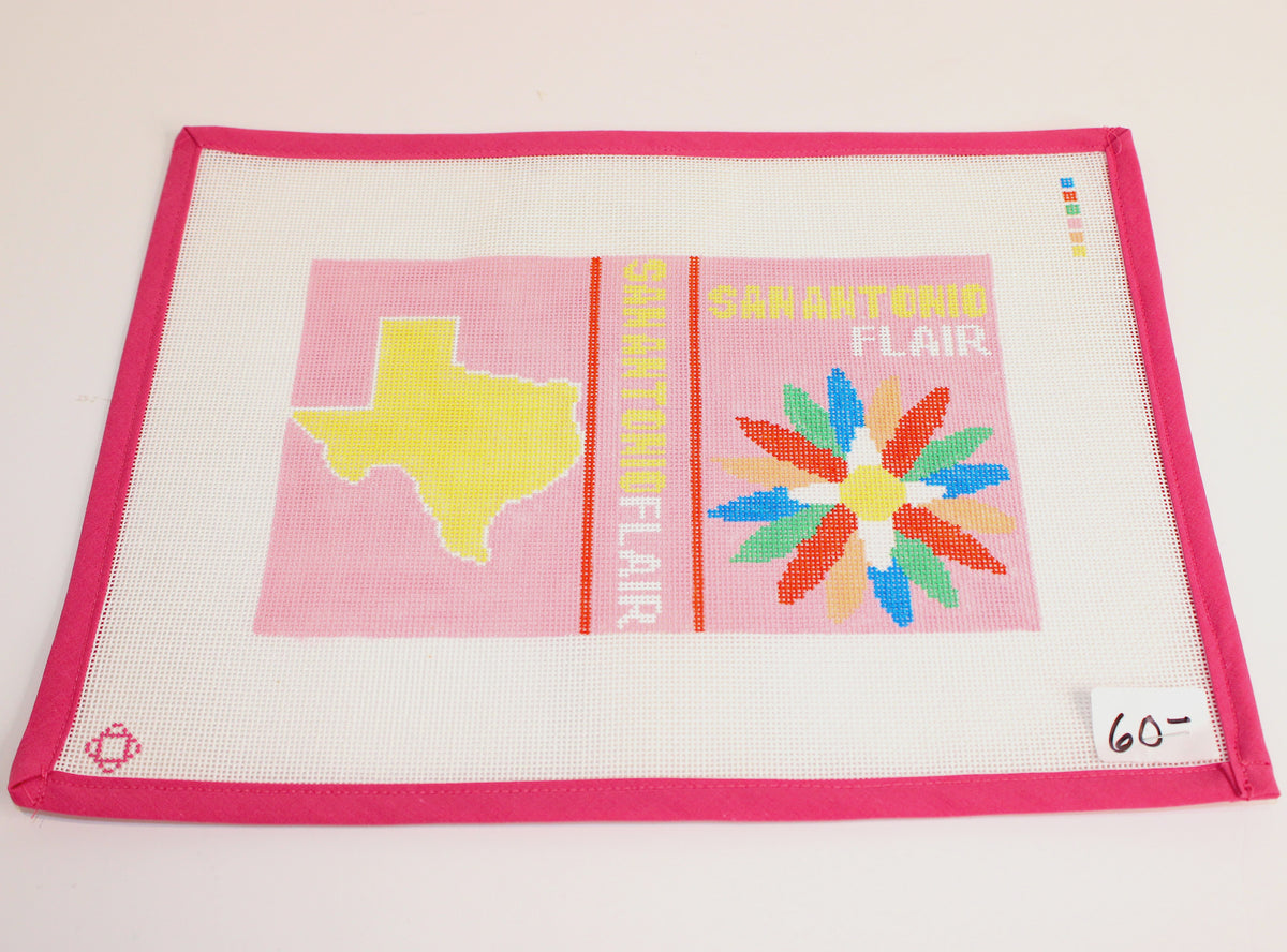 San Antonio Flair Cover Needlepoint Canvas