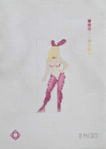 Legally Blonde Bunny Ear Needlepoint Ornament Canvas