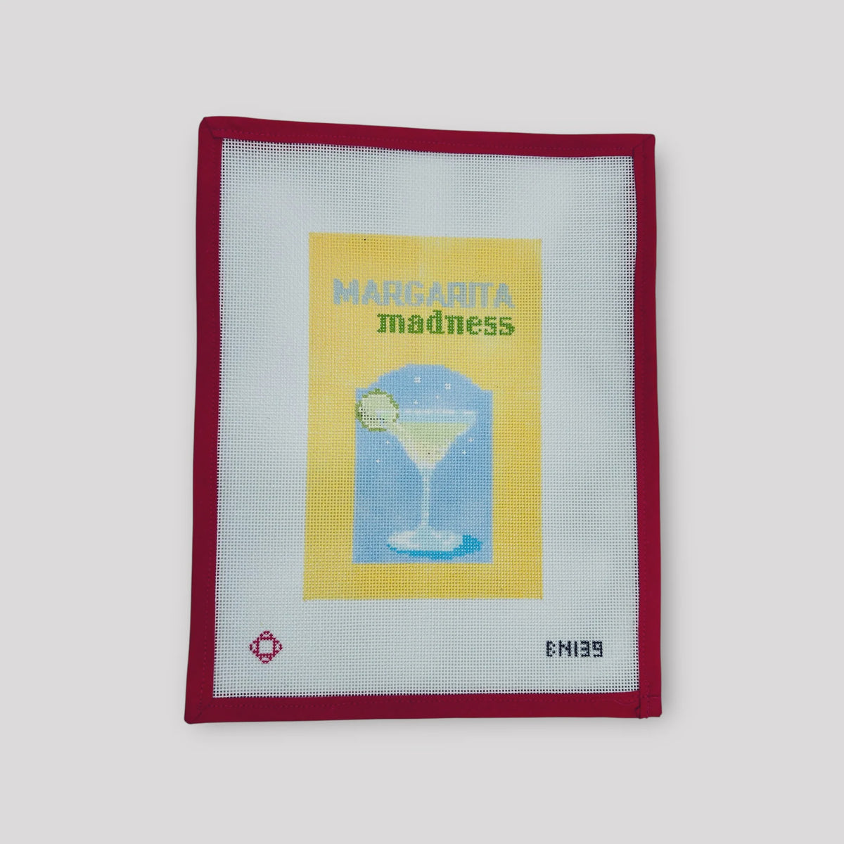 Margarita Madness Needlepoint Clutch Insert Canvas
