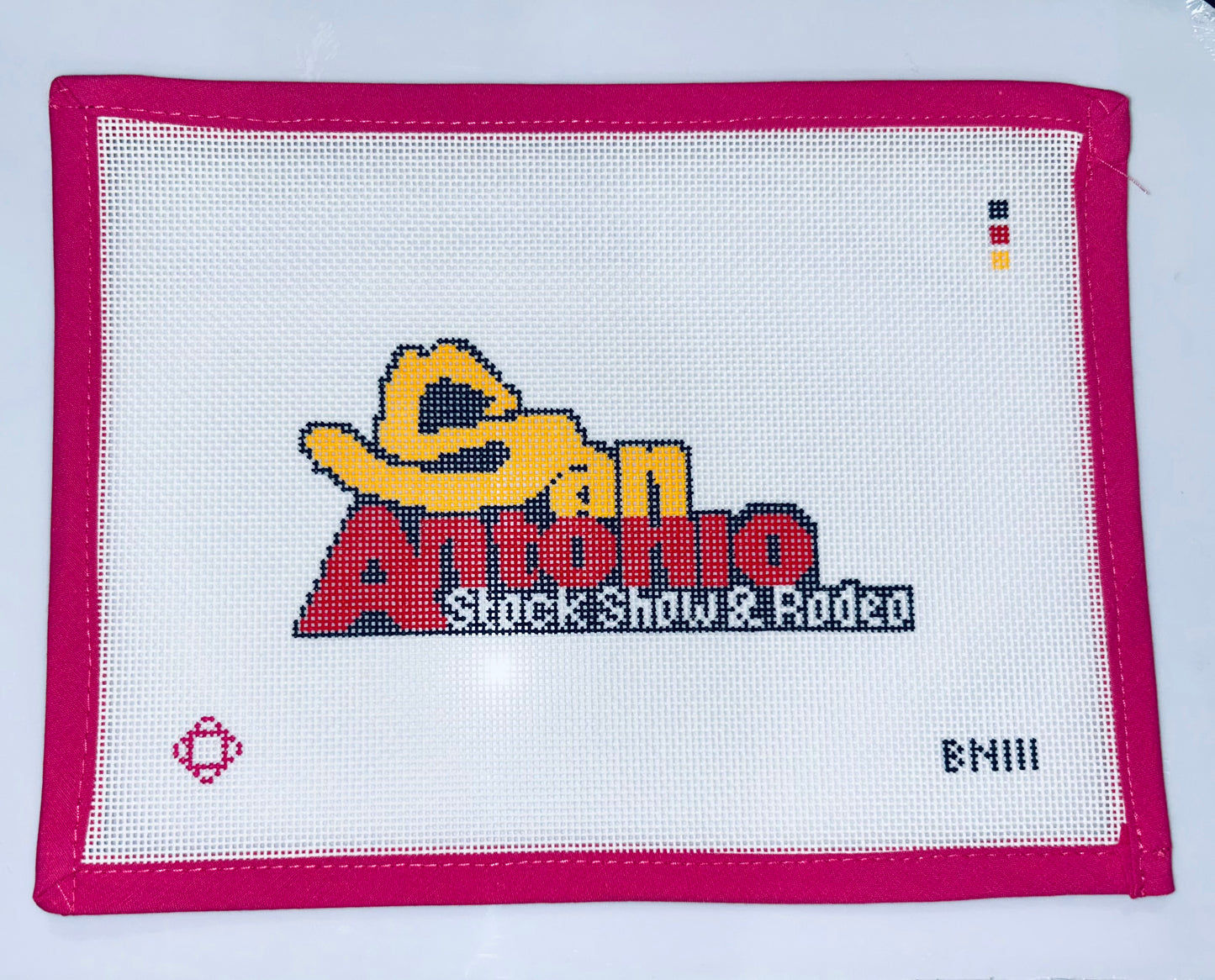 San Antonio Stock Show and Rodeo Needlepoint Canvas