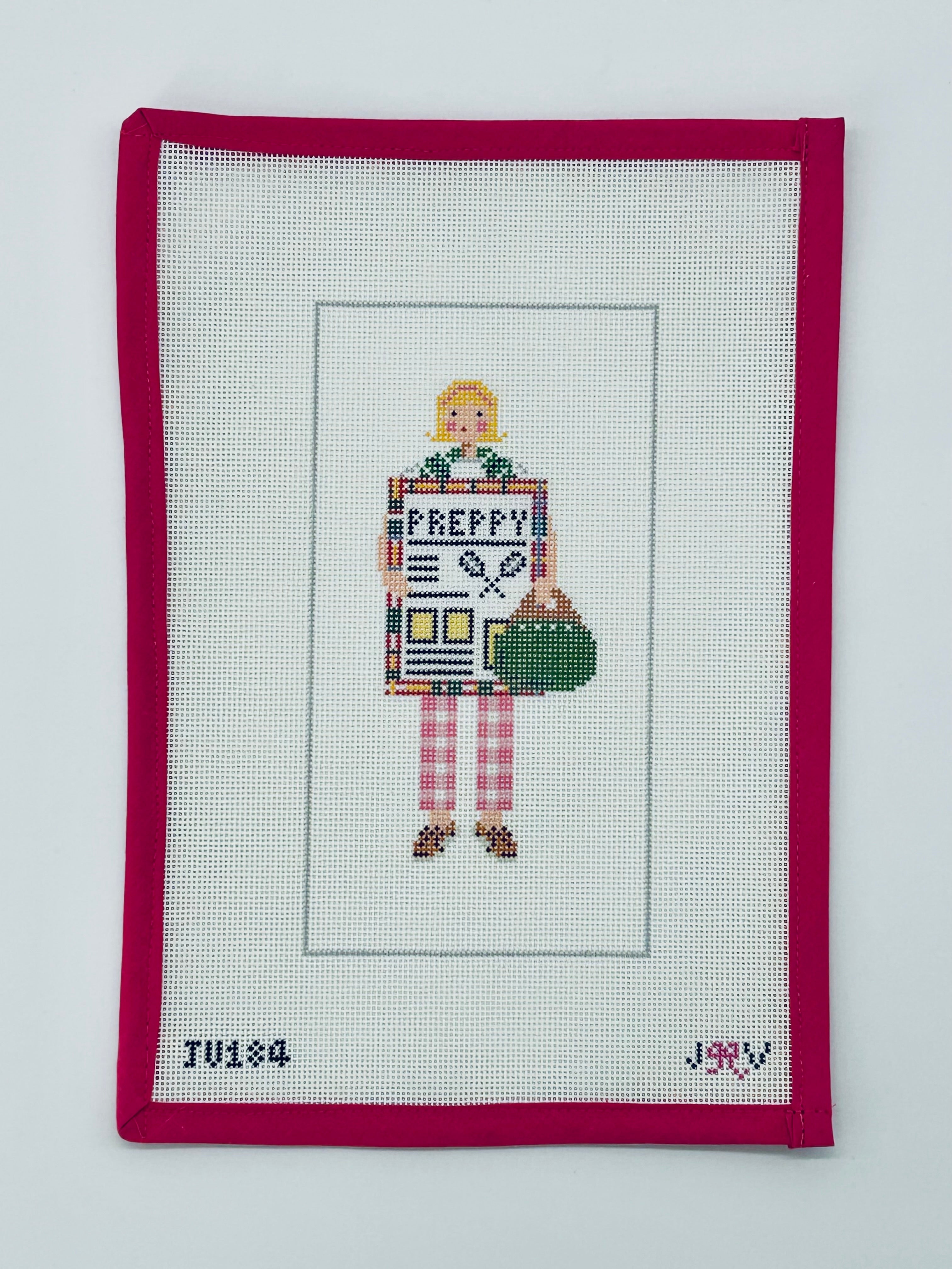 Preppy Blonde Needlepoint Canvas