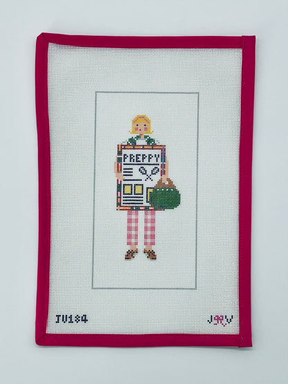 Preppy Blonde Needlepoint Canvas