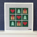 Tic Tac Christmas Gifts Needlepoint Tray Insert Canvas