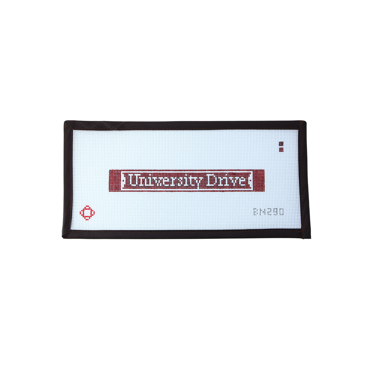 University Drive College Station Street Sign Needlepoint Key Fob Canvas