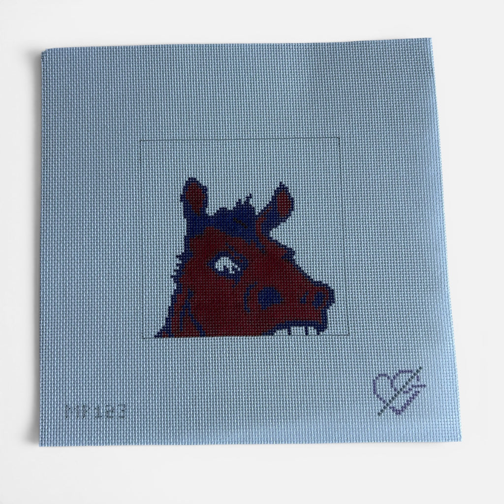 Petunia Peeper Needlepoint Canvas and Stitch Guide