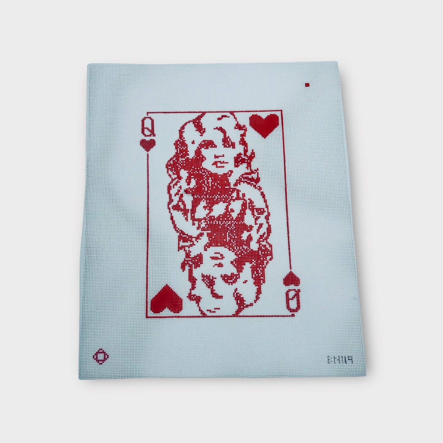 Dolly Queen of Diamonds Needlepoint Pillow/Tray Insert Canvas