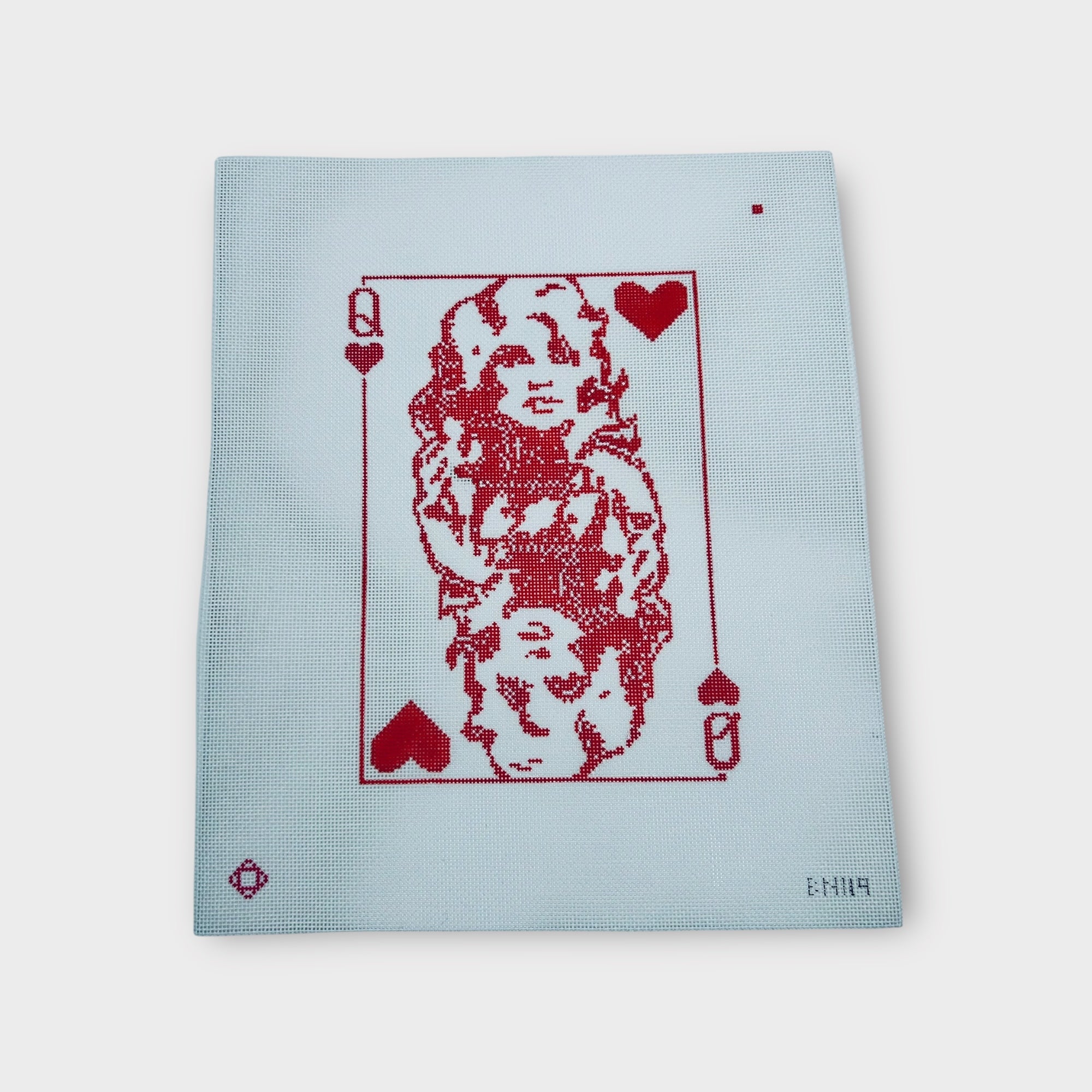 Dolly Queen of Diamonds Needlepoint Pillow/Tray Insert Canvas