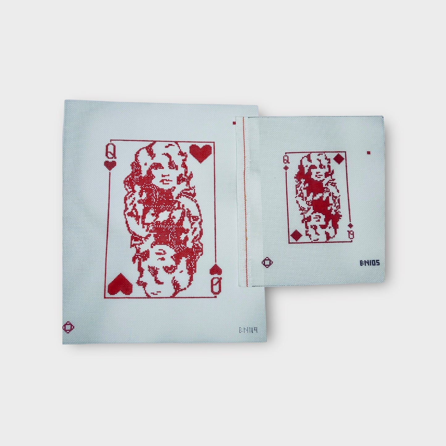 Dolly Queen of Diamonds Needlepoint Pillow/Tray Insert Canvas